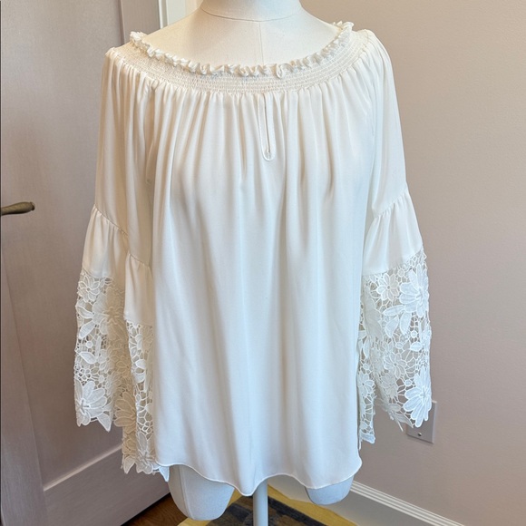 Joseph Ribkoff white lace blouse - Picture 2 of 7